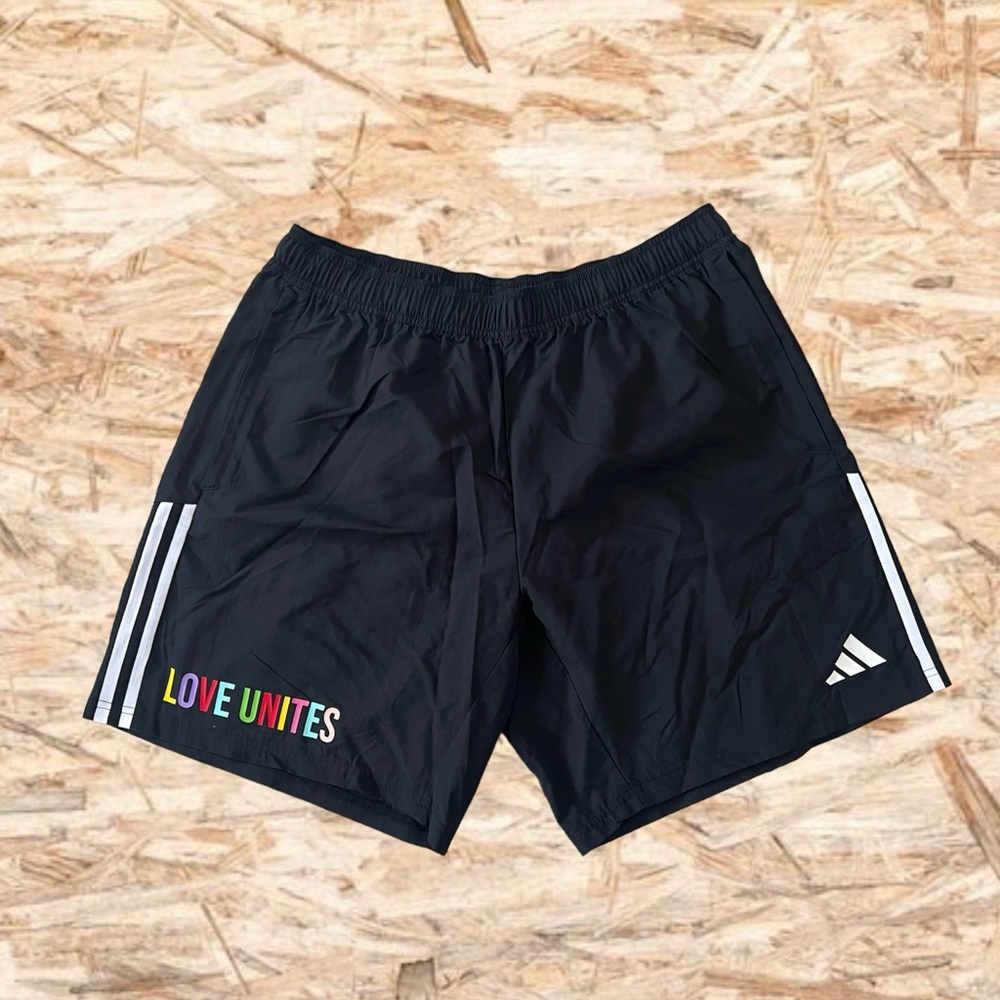 💙 NWT💙 ADIDAS Pride Tiro Downtime Shorts - Picture 2 of 9